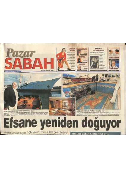 Sabah Gazetesi Pazar Eki 31 Ekim 1999 - Japonyada Türk Köyü - Televizyonda Devrim ! GZ116314