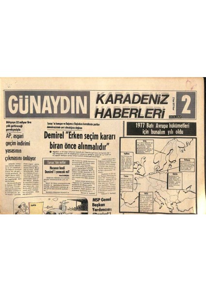 Günaydın Gazetesi Haber Eki 27 Mart 1977 - Sovyetlerin Yeni Denizaltı Füzesi Amerikan Füzelerinden Iki Kat Daha Uzun Menzilli GZ96188