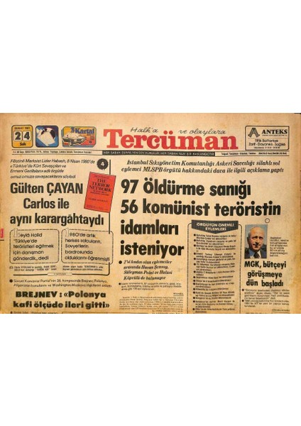 Tercüman Gazetesi 24 Şubat 1981 - Birch Trabzonu Şampiyon Görüyorum Ama Daha Lig Bitmedi GZ127467