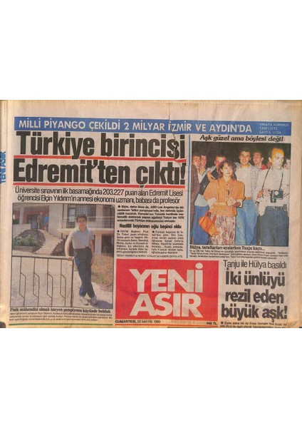 Yeni Asır Gazetesi 20 Mayıs 1989 - Erbakan , Bu Yıl Da Anıtkabirde Yoktu - Yesiç Ağırlaştı GZ132052
