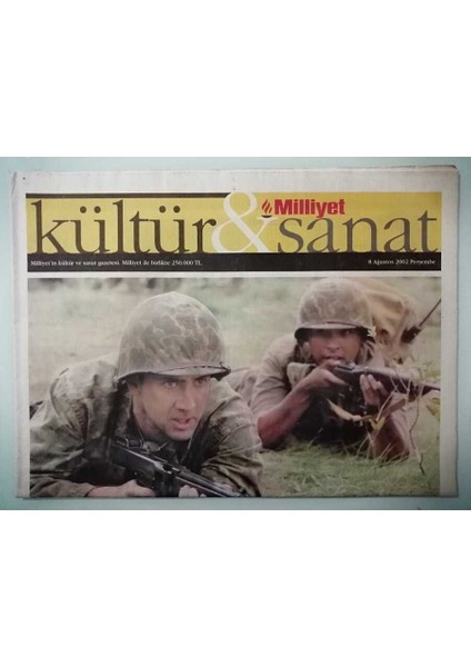 Milliyet Kültür-Sanat Gazetesi 8 Ağustos 2002 Hepimize Yetecek Kadar Alkış Var -GZ14941