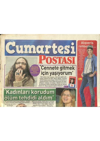 Posta Gazetesi Cumartesi Eki 11 Aralık 2010 - Trilye , Nam-I Diğer Zeytinbağı - Izzet Günay Pek Dertli GZ109315
