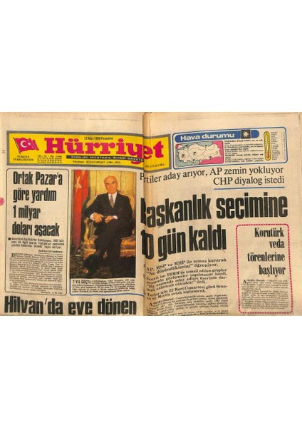 Hürriyet Gazetesi 13 Mart 1980 - Edirne Cezaevinde Dördü Kadın 12 Ziyaretçi Üç Gündür Rehine GZ117449