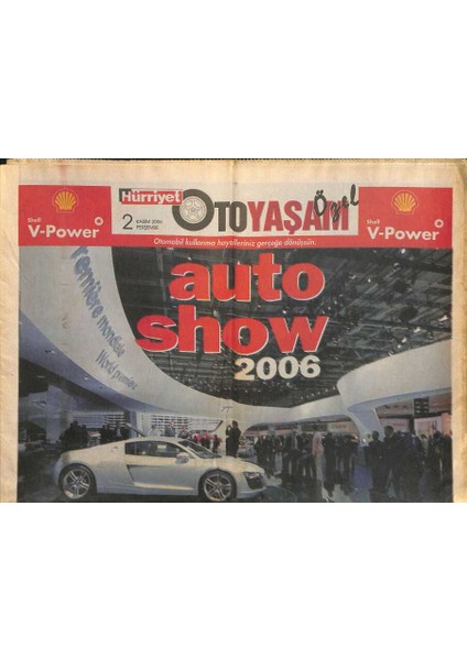 Hürriyet Gazetesi Oto Yaşam Eki 2 Kasım 2006 - Anna Kournikova Fuar Için Ilk Kez Türkiyeye Geliyor GZ116959