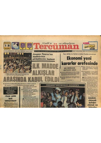 Tercüman Gazetesi 18 Ağustos 1982 - 19. Tsyd Kupası Inönüde Başlıyor - Taşkının 3.lüğünü Amerikalılar Çaldı GZ127917