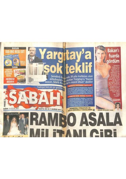 Sabah Gazetesi 19 Ocak 2007 - Yargıtaya Şok Teklif GZ104648