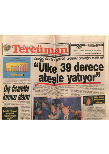 Tercüman Gazetesi 7 Mayıs 1990 - Kktcde Eroğlunun Zaferi - Irakla Anlaşma Sağlanamıyor GZ118033