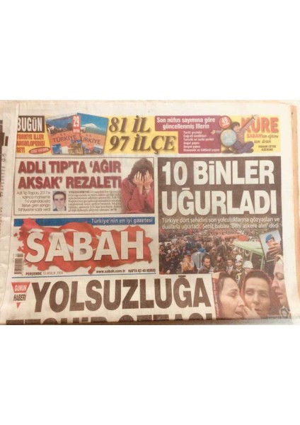 Sabah Gazetesi 10 Aralık 2009 - Yolsuzluğa Teşhir Cezası GZ40238