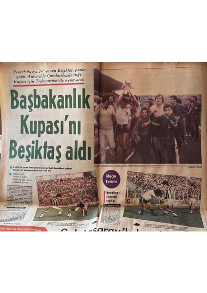 Milliyet Halk Gazetesi 9 Haziran 1977 - Başbakanlık Kupasını Beşiktaş Aldı - Rıhtım Caddesinin Bir Bölümüne Park Yapılacak GZ121601 fiyatları