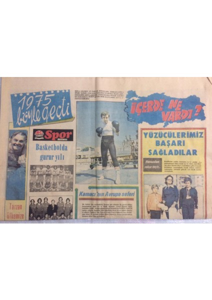 Tercüman Gazetesi Inci Spor Eki 1 Ocak 1976 - Basketbol Da Gurur Yılı, Tarzan Ülkemize Geldi GZ21726