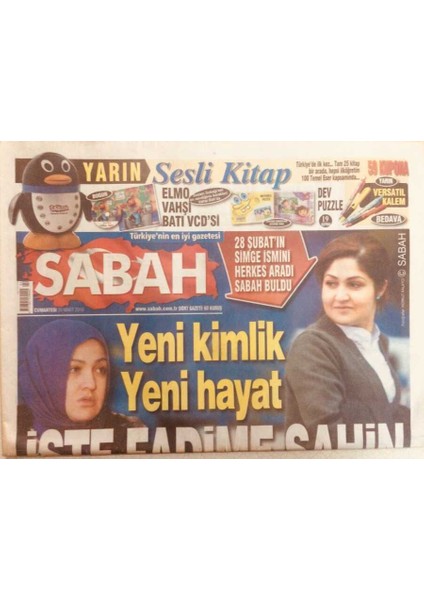 Sabah Gazetesi 20 Mart 2010 - Arda Topallıyor, Maketli Protesto GZ40198