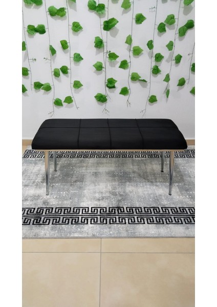 Krom Metal Ayak Metal Kasa Bench Mutfak Salon Antre Yatak Odası Puf Bank fırsatları