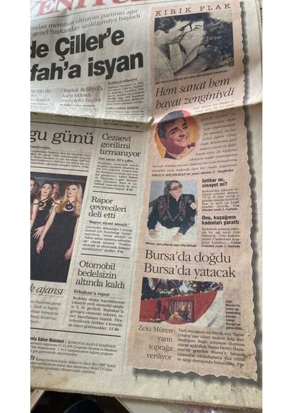 Yeni Yüzyıl Gazetesi 26 Eylül 1996 - Zeki Müren Yarın Toprağa Veriliyor - Bursada Doğdu Bursada Yatacak GZ114299 fiyatları