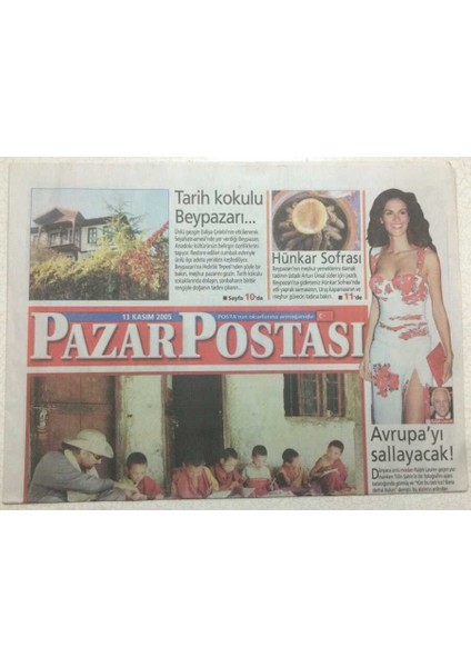 Posta Gazetesi Pazar Eki 13 Kasım 2005 - Tülin Şahin Avrupayı Sallayacak GZ47212