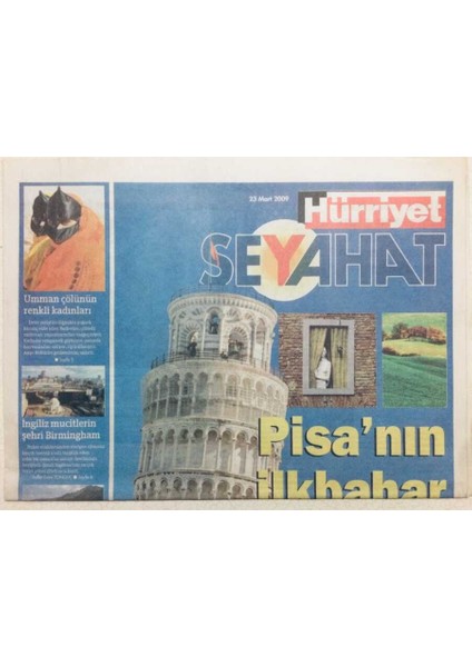 Hürriyet Gazetesi Seyahat Eki 23 Mart 2009 - Pisanın Ilkbahar Mucizeleri GZ42756