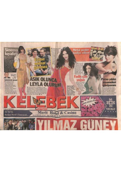 Hürriyet Gazetesi Kelebek Eki 7 Nisan 2009 - Mahsun Kırmızıgül Yılmaz Güney Iddiam Yok GZ116768