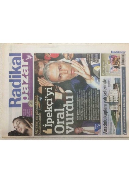 Radikal Gazetesi Pazar Eki 14 Kasım 2010 - Mehmet Ali Ağcanın Sır Gibi Sakladığı Kitap GZ50649