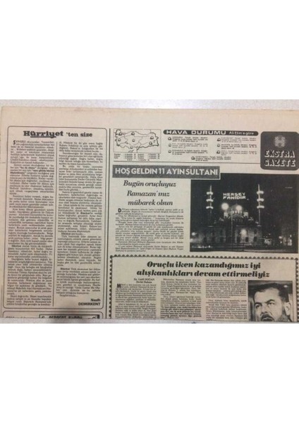 Hürriyet Gazetesi Ekstra Eki 6 Ağustos 1978 - Oruçlu Iken Kazanılanlar GZ52001