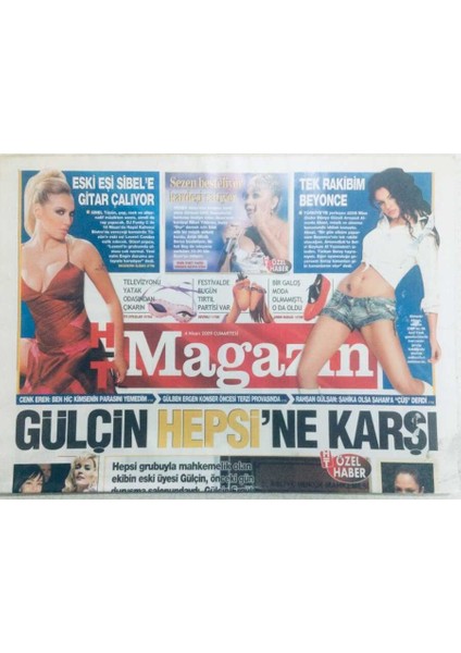 Haber Türk Gazetesi Magazin Eki 4 Nisan 2009 - Eski Eşi Sibel Tüzüne Gitar Çalıyor GZ40623