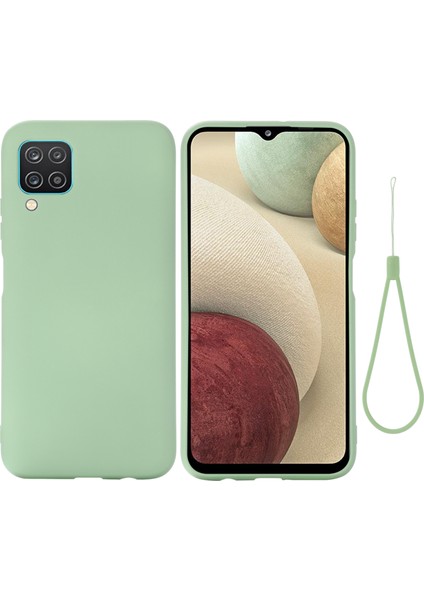 Samsung Galaxy A12-YEŞIL Için Şok Geçirmez Yumuşak Sıvı Silikon Telefon Kılıfı (Yurt Dışından) fiyatları