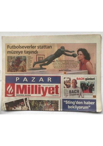 Milliyet Pazar Gazetesi 15 Eylül 2002 - Polis Eskisinin Kanlı Intikamı GZ3493