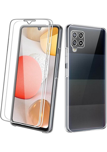 Samsung Galaxy A42 5g Hibrid Pet+Tpu+Akrilik Net Kabuk Için Tam Koruyucu Kılıf (Yurt Dışından)
