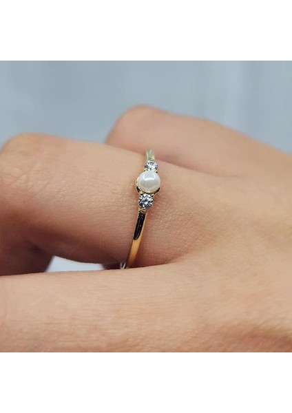 Altın Yüzük - Inci Tanem Minimal Tarz Tasarım 14 Ayar Altın Yüzük modelleri