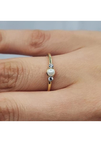 Altın Yüzük - Inci Tanem Minimal Tarz Tasarım 14 Ayar Altın Yüzük fırsatları