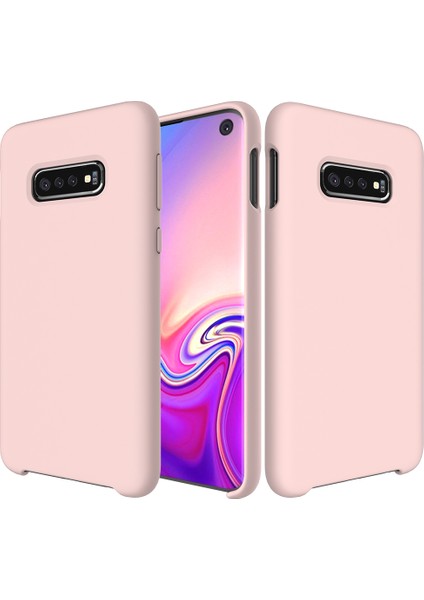 Samsung Galaxy S10E-PINK Için Yumuşak Sıvı Silikon Cep Telefonu Koruyucu Kılıf (Yurt Dışından)