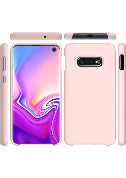 Samsung Galaxy S10E-PINK Için Yumuşak Sıvı Silikon Cep Telefonu Koruyucu Kılıf (Yurt Dışından)