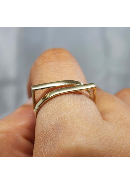 Altın Yüzük - Exxen Tarz Tasarım 14 Ayar Altın Yüzük fırsatları