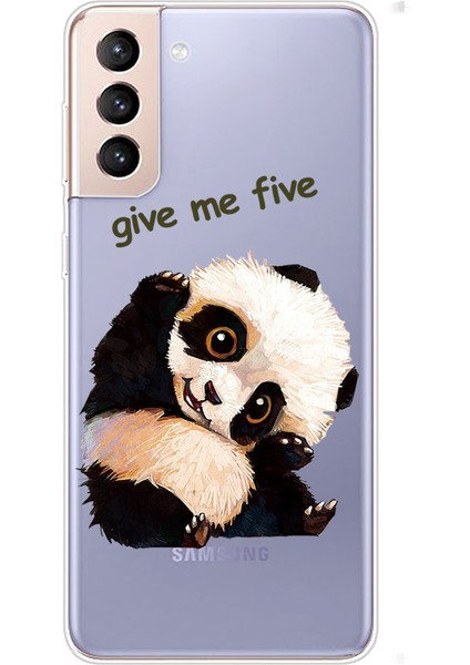 Samsung Galaxy S22 5g-Panda Için Yumuşak Olmayan Yumuşak Tpu Desen Baskı Anti-Drop Koruyucu Telefon Kılıfı Kapağı (Yurt Dışından)