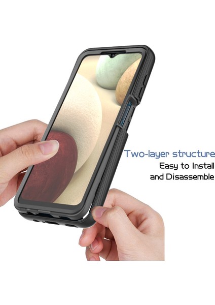 Samsung Galaxy A12-PINK Için Pet Screen Koruyucu ile 3 Tam Kapsamlı Koruma Pc+Tpu Koruyucu Kılıf (Yurt Dışından) fiyatları