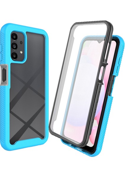 Samsung Galaxy A23 5g (Global Versiyon)/4g Için 3'ü 1 Arada Hibrit Telefon Kılıfı, Pet Ekranı Koruyucu Baby Mavi ile Tpu+Pc Telefon Kapağı Tam Kaplama (Yurt Dışından)