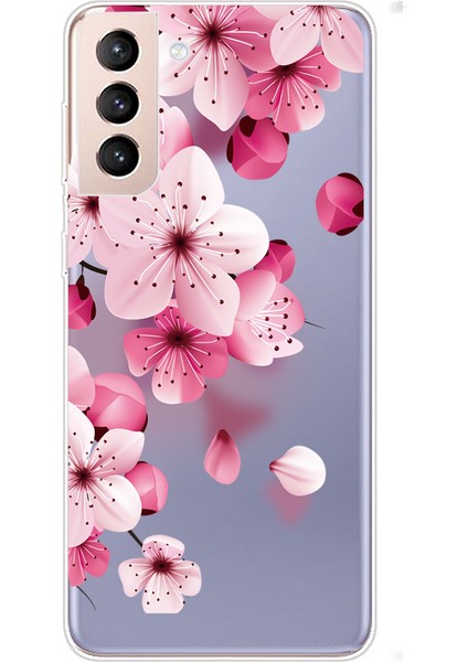 Imd Desen Baskı Yumuşak Esnek Tpu Samsung Galaxy S22 5g-Şeffaf Çiçeği Için Şok Geçirmez Koruyucu Telefon Kılıfı (Yurt Dışından)