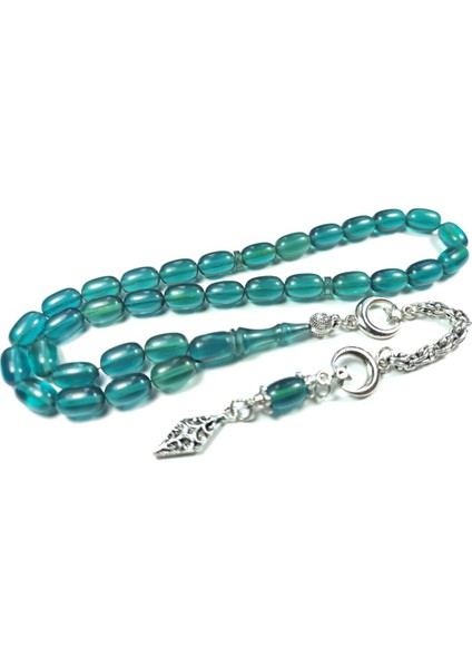 Ayyıldız Gümüş Kaplama Püskül Kombinli Ateş-I Kehribar Sertifikalı No 3805 fiyatları