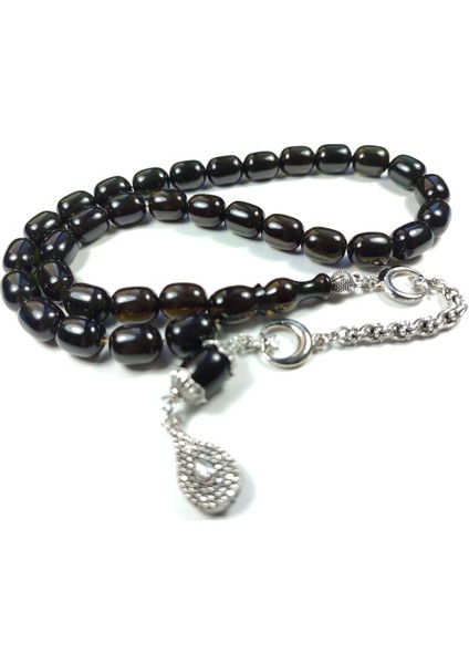 Ayyıldız Gümüş Kaplama Püskül Kombinli Sıkma Kehribar Sertifikalı No 3791 fiyatları