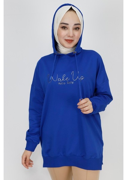23299 2 Ip Yazı Baskılı Kapüşonlu Sweatshirt modelleri
