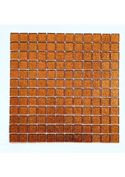 Mutfak Tezgah Arası ve Iç Dekorasyonda Tüm Yüzeyler Için Bronz Kristal Cam Mozaik. Cam Ölçüsü: 23X23X4 Mm. File Ölçüsü: 30X30CM. ( 1 Kutu = 11 File Karo = 1 m2 fiyatıdır )