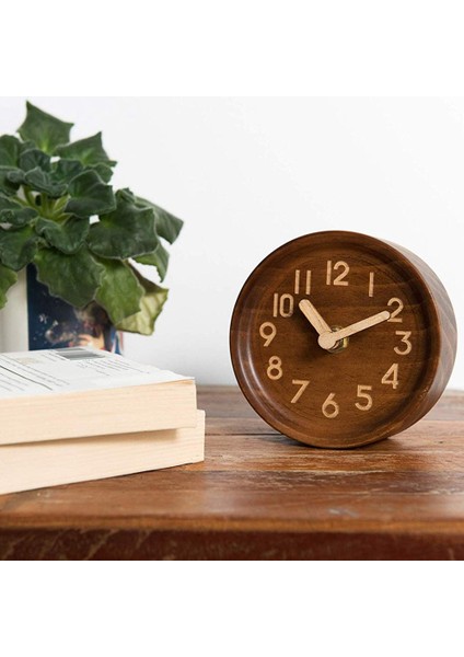 Hakiki Çamdan Ahşap Masa & Masa Analog Saat(Koyu) (Yurt Dışından) fırsatları