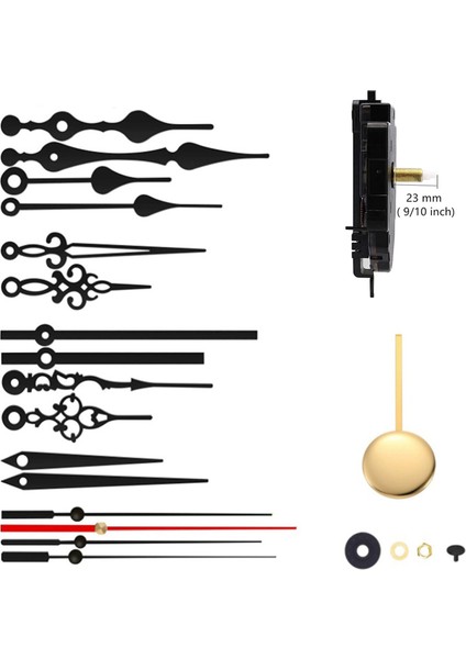 Dıy Duvar Saati Sarkaç Hareketi Mekanizması 6 Çift Ibreli (Yurt Dışından) indirimleri