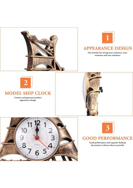 Saat Alarm Yelkenli Masa Vintage Retro Model Süsleme, Gümüş (Yurt Dışından) fiyatları
