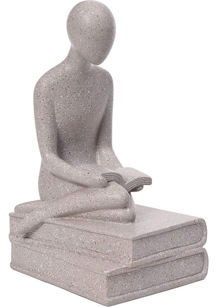 Modern Heykel Süslemeleri Soyut Sanat Reçine Heykel Basit Gri (Yurt Dışından)