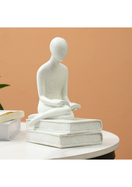 Modern Heykel Süslemeleri Soyut Sanat Reçine Heykel Basit Gri (Yurt Dışından)