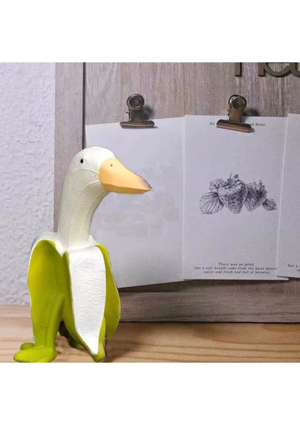 Yaratıcı Muz Ördek Heykeli, Yard Bahçe Dekor Ev Masası Dekorasyonu (Yurt Dışından) modelleri