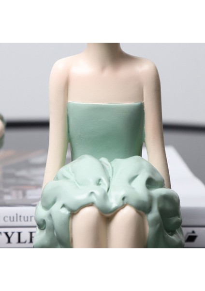 Modern Ilmek Kız Nordic Balonlu Sakız Kız Heykel Yeşil Renk C (Yurt Dışından) fırsatları