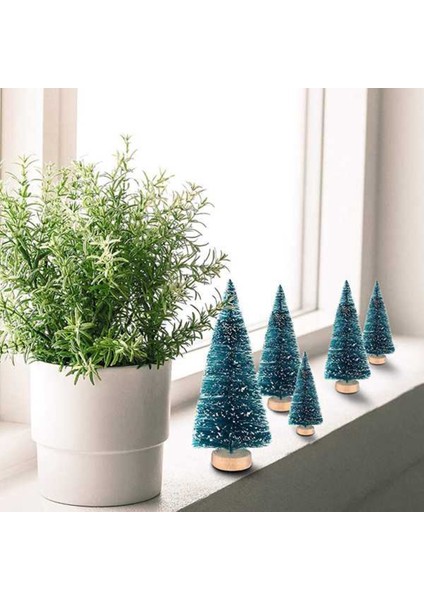 50PCS Minyatür Yapay Noel Ağacı Küçük Kar Don Ağaçları Çam (Yurt Dışından)