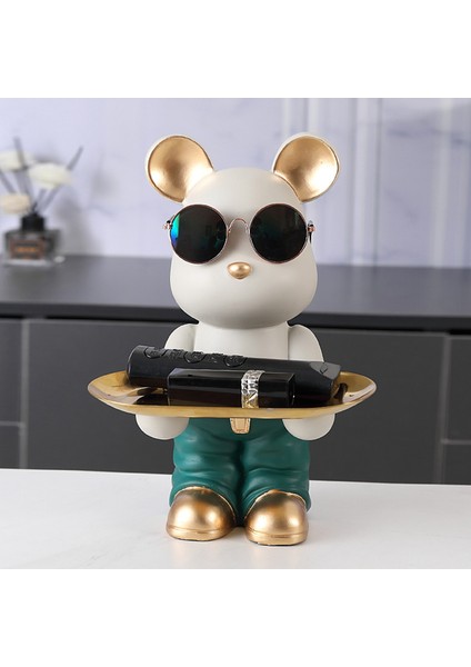 Ayı Depolama Tepsisi Heykeli Ev Dekorasyon Eve Taşınma Doğum Günü Hediyesi A (Yurt Dışından) modelleri