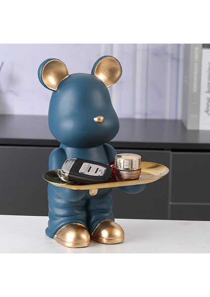 Ayı Depolama Tepsisi Heykeli Ev Dekorasyon Eve Taşınma Doğum Günü Hediyesi A (Yurt Dışından) indirimleri