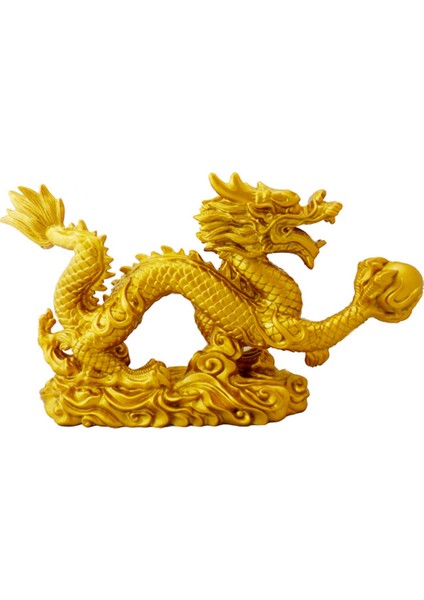 Çin Zodyak Altın Ejderha Heykeli Hayvan Dekorasyon Ev Dekorasyon (Yurt Dışından) fiyatları